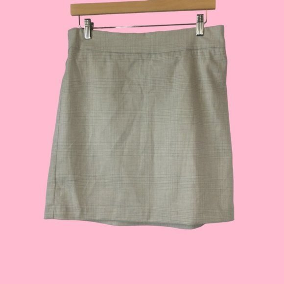 Rachel Zoe Tan Plaid Skirt Size M Fully Lined NWOT - Picture 1 of 5